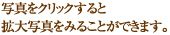�ʐ^���N���b�N����Ɗg��ʐ^���݂邱�Ƃ��ł��܂��B